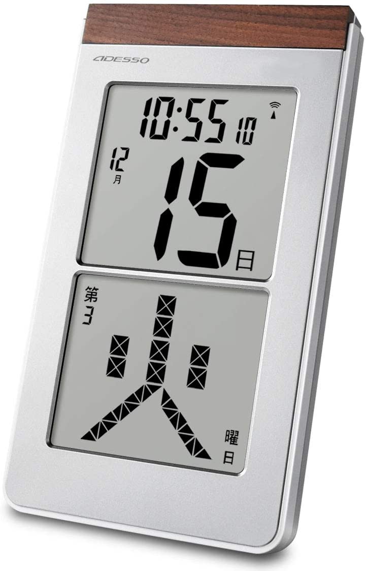 アデッソ NA-101 デジタル 日めくり 電波時計
