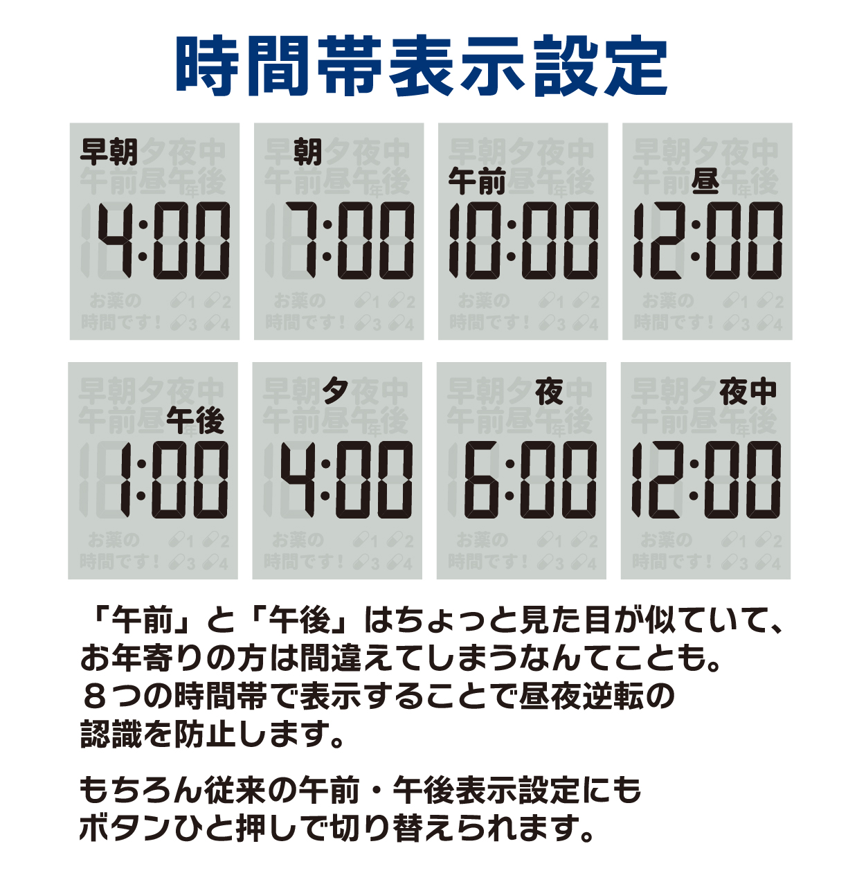 メガ日めくりカレンダー電波時計 withお薬リマインダー | ADESSO